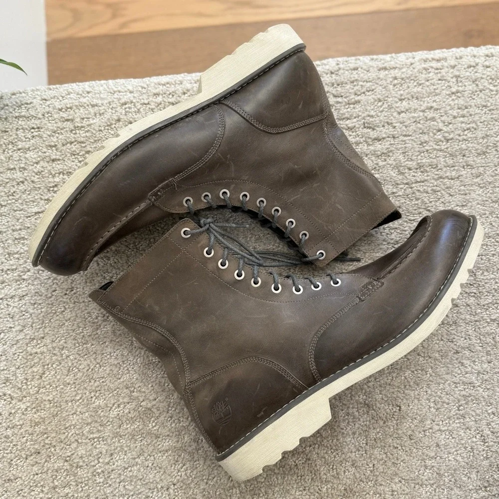 Timberland EARTHKEEPERS‎ Anti-Fatigue 17582 MEN 15 Leather MOC TOE Boots GRAY